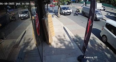 Kartal'da araç kapısına çarpan motosiklet sürücüsü yaralandı