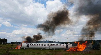 Kastamonu'da nefes kesen uçak kazası tatbikatı