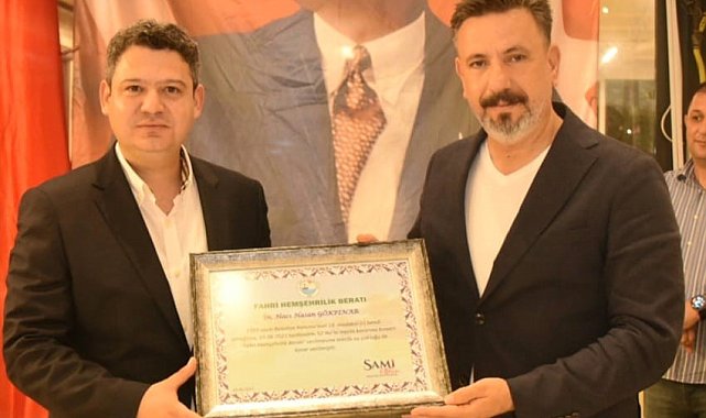 Kaymakam Gökpınar'a Arsuz fahri hemşehrilik beratı verildi