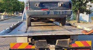 Keşan'da plakasız trafiğe çıkan çekme belgeli otomobil sürücüsüne 18 bin 534 TL ceza