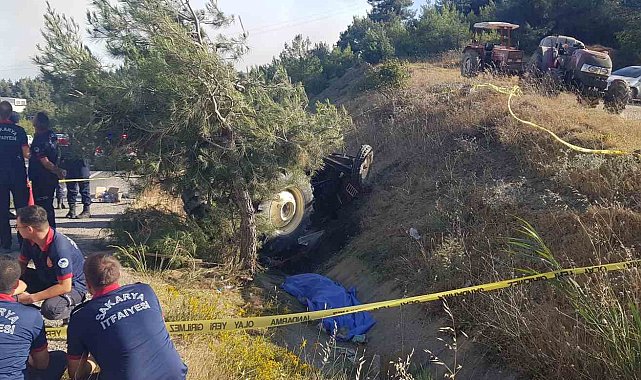 Kızının kullandığı traktörde can verdi