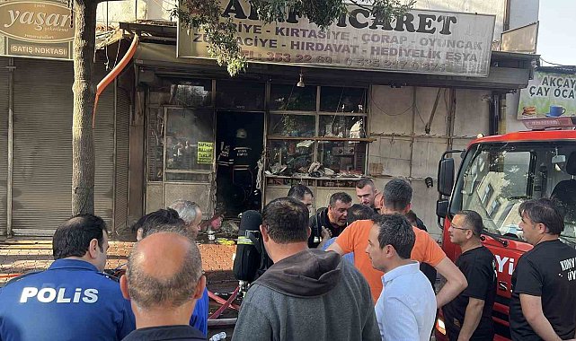 Konya'da iş yerindeki yangın korkuttu