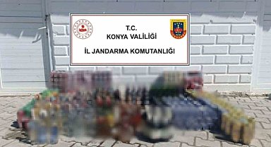 Konya'da jandarmadan izinsiz alkollü içecek satışına darbe