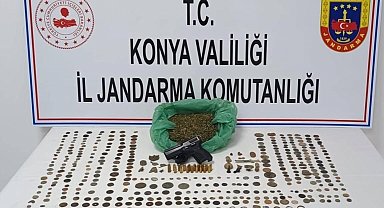 Konya'da jandarmadan tarihi eser operasyonu