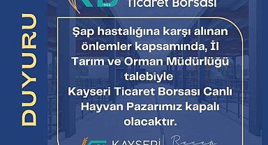 KTB Canlı Hayvan Pazarı'nda 'şap hastalığı' önlemi