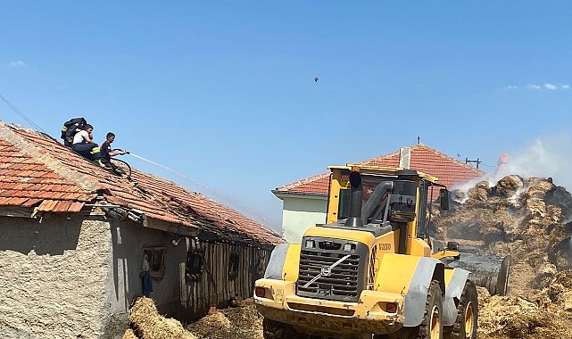 Kulu'da saman balyası yangını