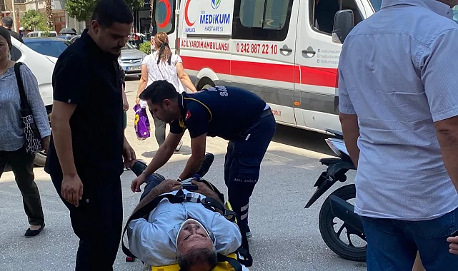 Kumluca'da küçük çocuğa motosiklet çarptı!