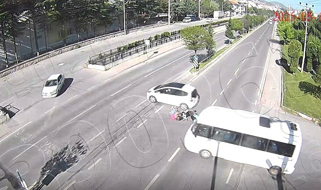 Kütahya'da 3 ayrı motosiklet kazası kamerada