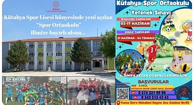 Kütahya'ya da spor ortaokulu açılıyor