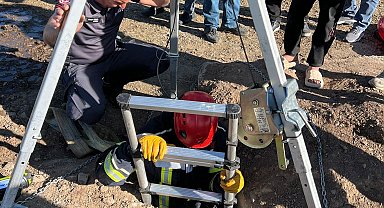 Kuyuya düşen koyunu kurtardılar