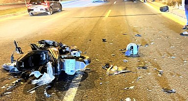 Malatya-Elazığ yolunda motosiklet traktör römorkuna çarptı: 1 yaralı