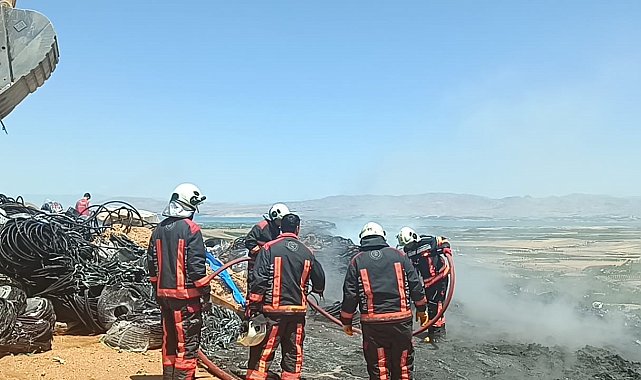 Malatya'da şantiyede korkutan yangın