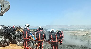 Malatya'da şantiyede korkutan yangın