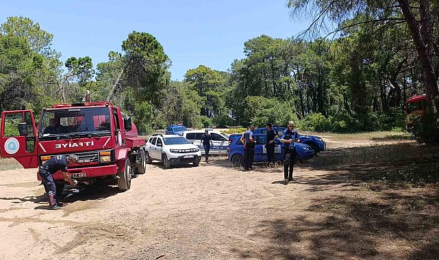 Manavgat'ta çalılık yangını büyümeden söndürüldü