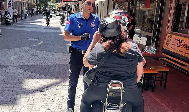 Manisa'da yaya yollarına motosiklet denetimi