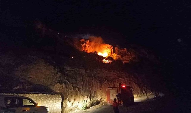 Mardin Kalesi eteklerinde çıkan yangın söndürüldü