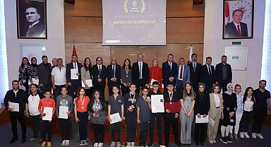 Matematik olimpiyatlarında başarılı öğrenciler ödüllendirildi