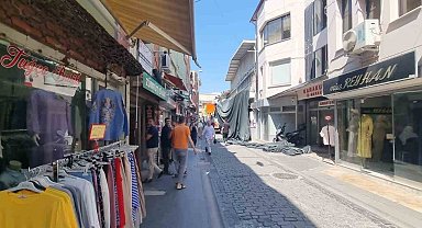 Merkezefendi Belediyesi kendi taktığı tenteyi kendisi söktü