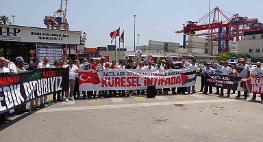 Mersin'de, İsrail'in 'Madleen' gemisine müdahalesi protesto edildi