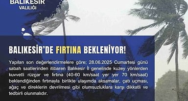 Meteoroloji'den Balıkesir'e fırtına uyarısı