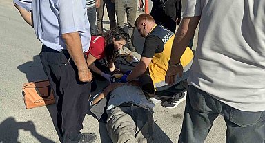 Motosiklet devrildi: 1 yaralı