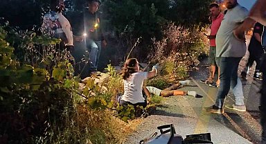 Motosiklet şarampole uçtu: 1 yaralı