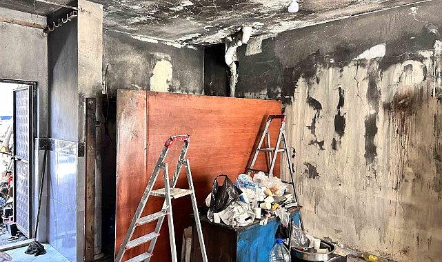 Motosiklet ustasının 35 yıllık emeği yangında küle döndü