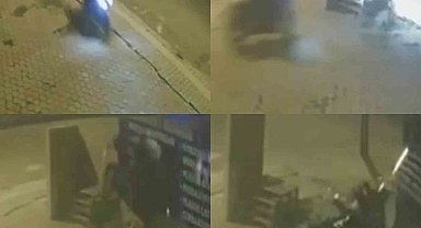 Motosikletli böyle kaza yaptı: O anlar kamerada