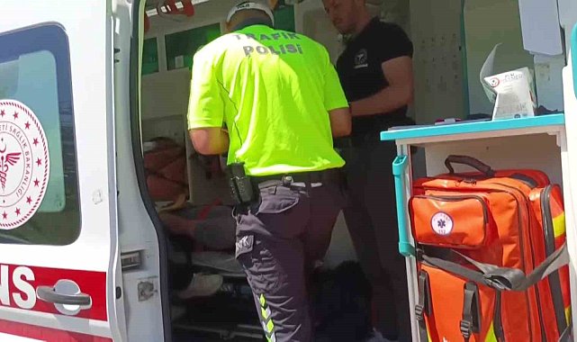 Motosikletten düşen sürücü yaralandı