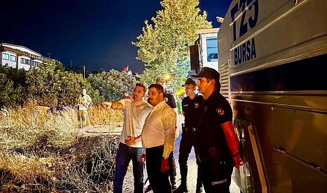 Mudanya Yolu'ndaki yangın kontrol altına alındı! 4 dönüm alan zarar gördü!
