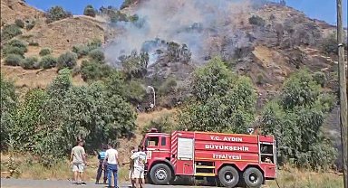Nazilli'de tarım arazisinde yangın çıktı