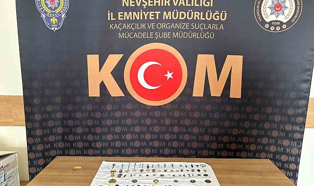Nevşehir'de 157 parça tarihi eser ele geçirildi