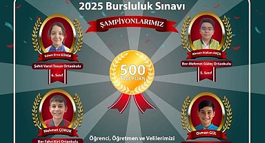 Niğde'de Bursluluk Sınavı şampiyonları belli oldu