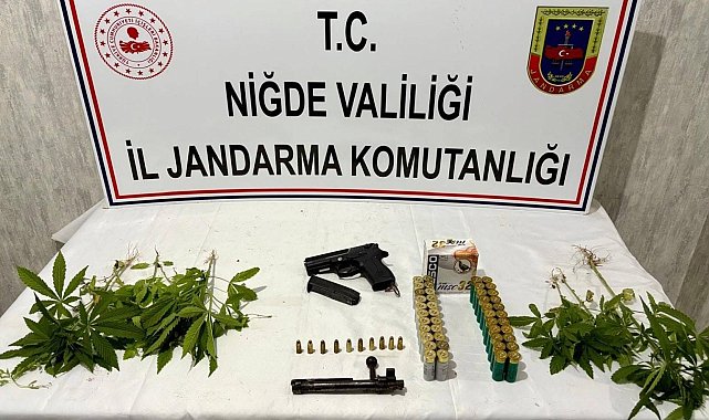 Niğde'de jandarmadan uyuşturucu ve ruhsatsız silah operasyonu