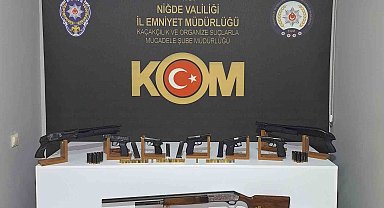 Niğde'de ruhsatsız silah operasyonu: 16 şüpheli gözaltında