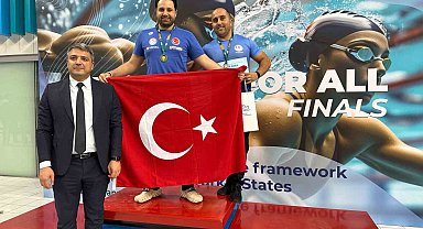 Niğdeli sporcu Ahmet Eskalen Bakü'den altın madalya ile döndü