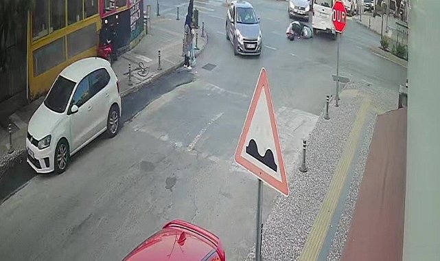 Önüne çıkan araca çarpmamak için motosikletini devirdi: 1 yaralı