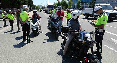 Ordu'da dron destekli trafik denetimi