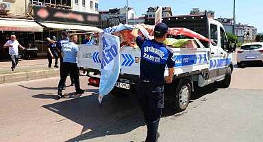 Ordu'da kaldırım işgaline yönelik denetim