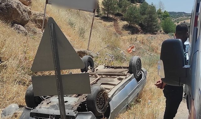 Otomobil takla attı: 1 yaralı