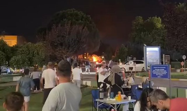 Özdilek Park'ta yükselen alevler, serinlemek için gelenlerin tadını kaçırdı