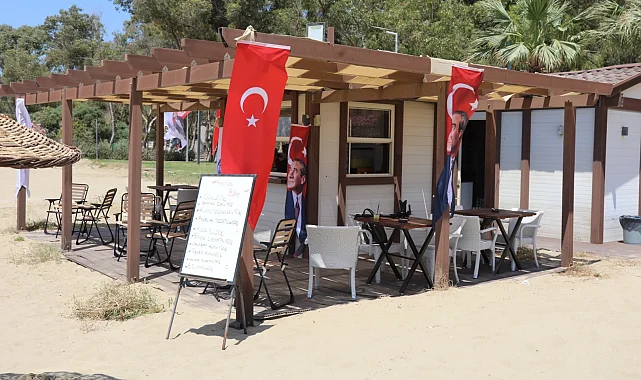 Pamucak Sahili'nde Festival Büfe hizmete girdi