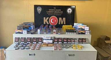 Polisten nokta operasyon: Yüzbinlerce makaron, sigara ve cinsel içerikli ürün ele geçirildi