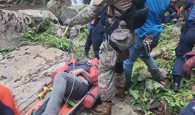 Protez ayağı çıkınca Uludağ eteklerinde mahsur kaldı