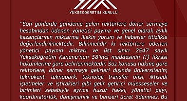Rektör maaşı ile ilgili yapılan haberlere YÖK ve Üniversiteden yalanlama