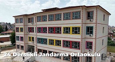 Reyhanlı'da inşa edilen Jandarma Ortaokulu'nun yapımında sona gelindi