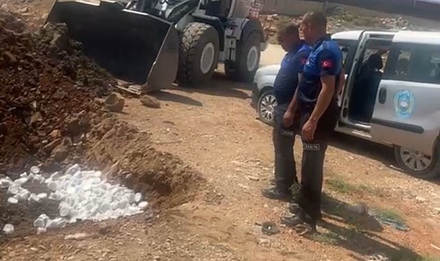 Reyhanlı'da insan sağlığını tehdit eden lokum ve gıda ürünleri imha edildi