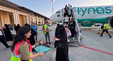 Riyad'dan Rize'ye gerçekleşen ilk uçuş için karşılama töreni düzenlendi