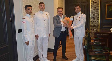 Sahil Güvenlik Komutanlığı'ndan Kaymakam Odabaş'a kutlama ziyareti