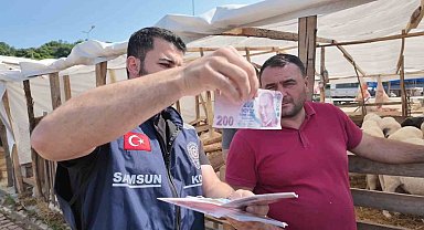 Samsun polisi hayvan pazarlarında sahte paraya karşı uyardı